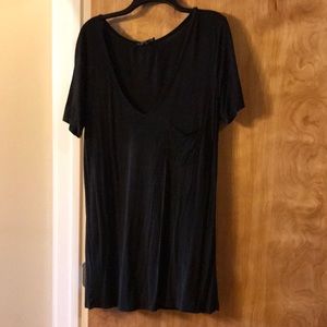 Black v-neck tshirt dress